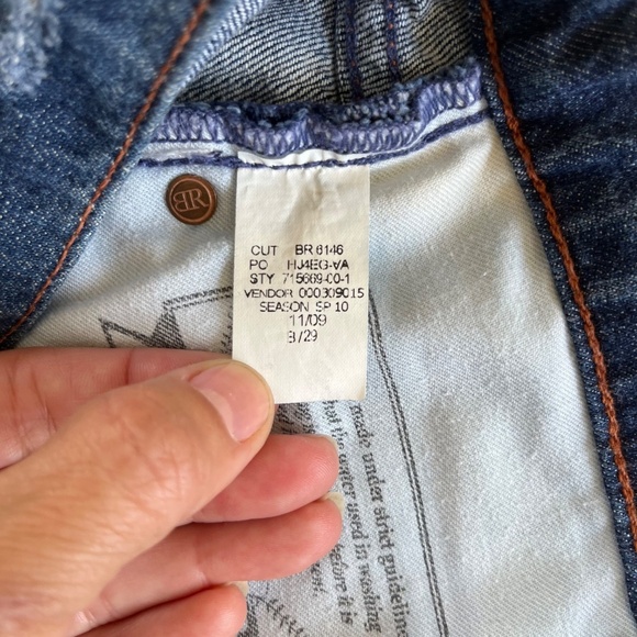 Banana Republic Sz 27 Denim Mini Short Skirt Cotton Jean Mid Wash Pockets - Picture 9 of 10